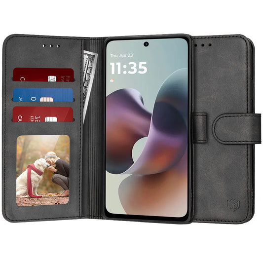 Funda para Motorola Moto G56, Techsuit, Diary Book, Negra