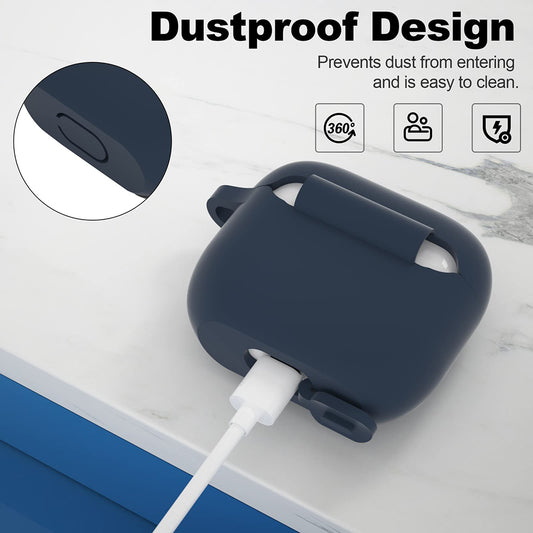 Funda Techsuit de silicona para Apple AirPods 3, Azul marino