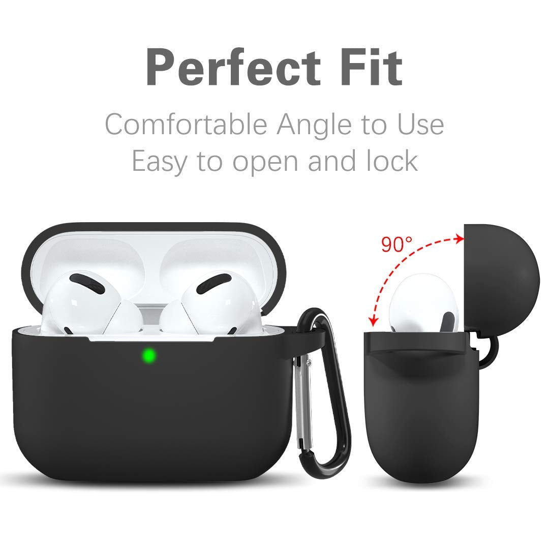 Funda Techsuit de silicona para Apple AirPods Pro Series, Negra
