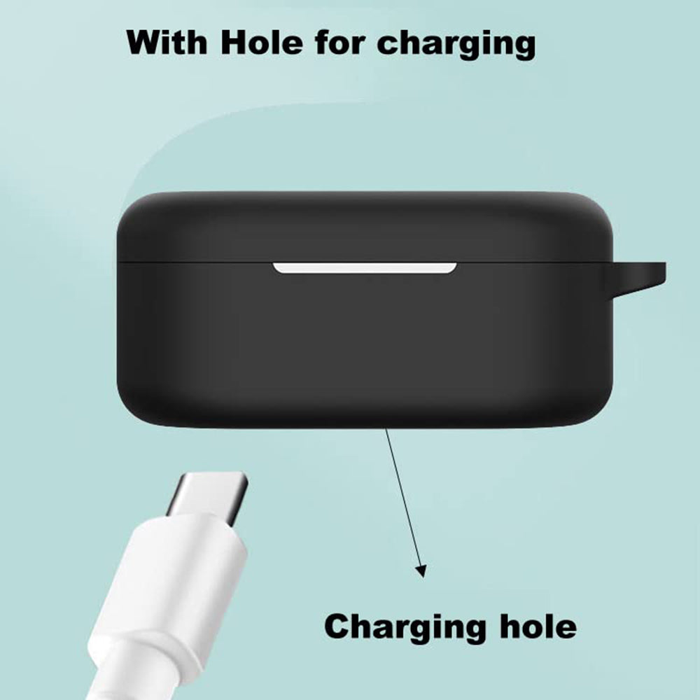 Funda Techsuit de silicona para OnePlus Buds Pro 2, negra