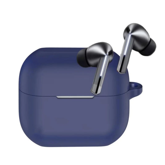 Funda Techsuit de silicona para Samsung Galaxy Buds3 FE / Buds3 Pro / Buds3, Azul marino