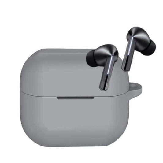 Funda Techsuit de silicona para Samsung Galaxy Buds3 FE / Buds3 Pro / Buds3, Gris