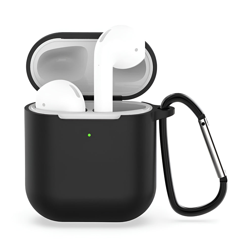 Funda Techsuit Silicone para Apple AirPods Gen 1 / Gen 2, Negra