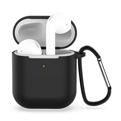 Funda Techsuit Silicone para Apple AirPods Gen 1 / Gen 2, Negra