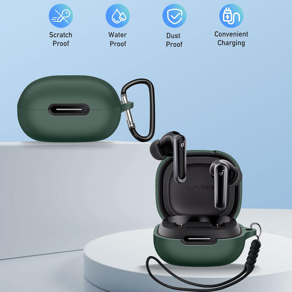 Funda Techsuit Silicone para Apple AirPods Gen 1 / Gen 2, Negra