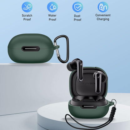 Funda Techsuit Silicone para Apple AirPods Gen 1 / Gen 2, Negra