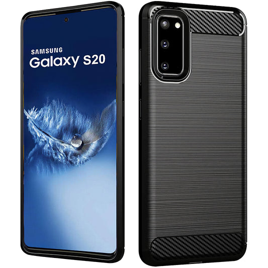 Funda para Samsung Galaxy S20 5G G981 / S20 G980, OEM, Carbono, Negra