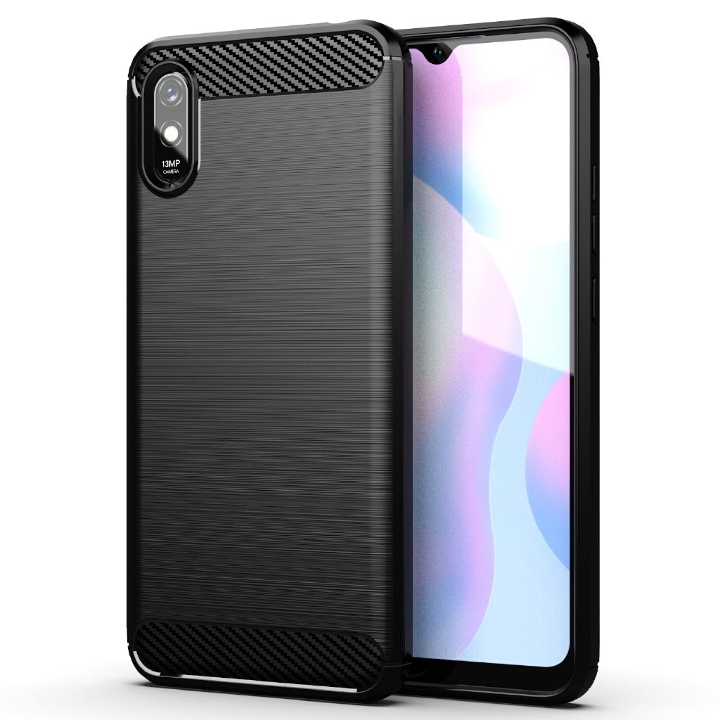 Funda para Xiaomi Redmi 9A / Redmi 9AT, Forcell, Carbono, Negro