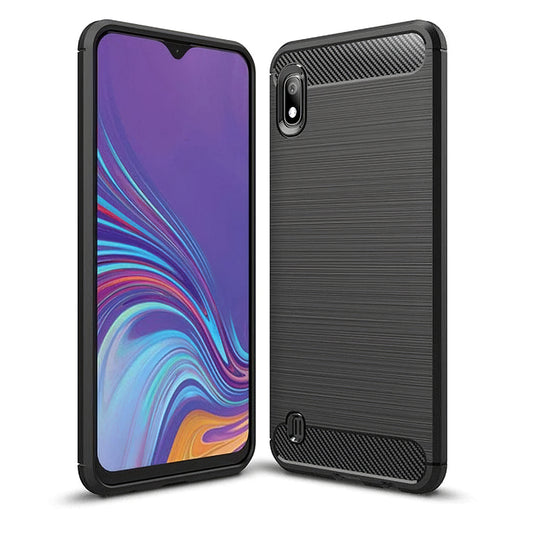 Funda para Samsung Galaxy A10 A105, Carbono, Negro