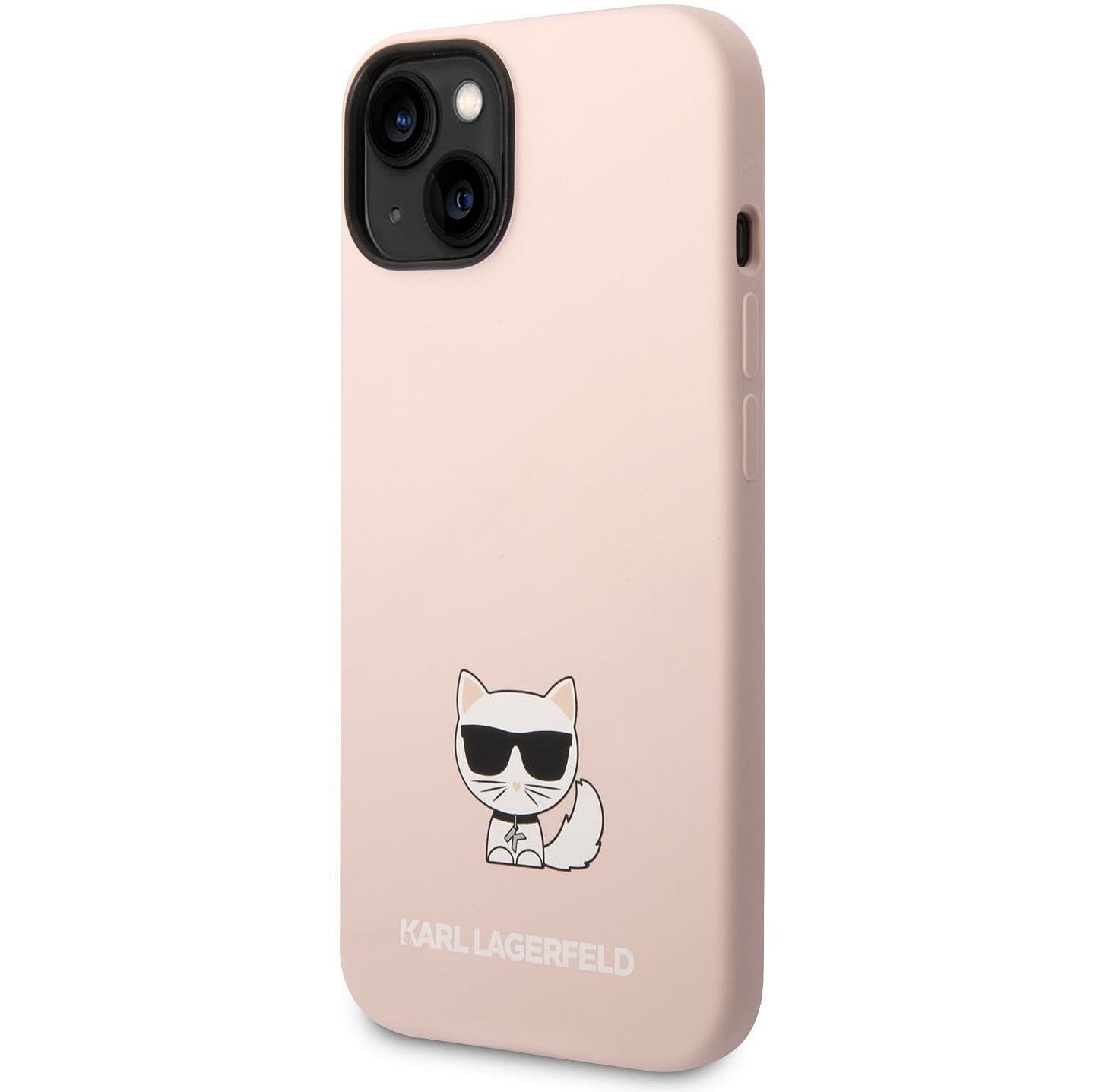 Funda para Apple iPhone 14 Plus, Karl Lagerfeld, Silicone Body Choupette, Rosa