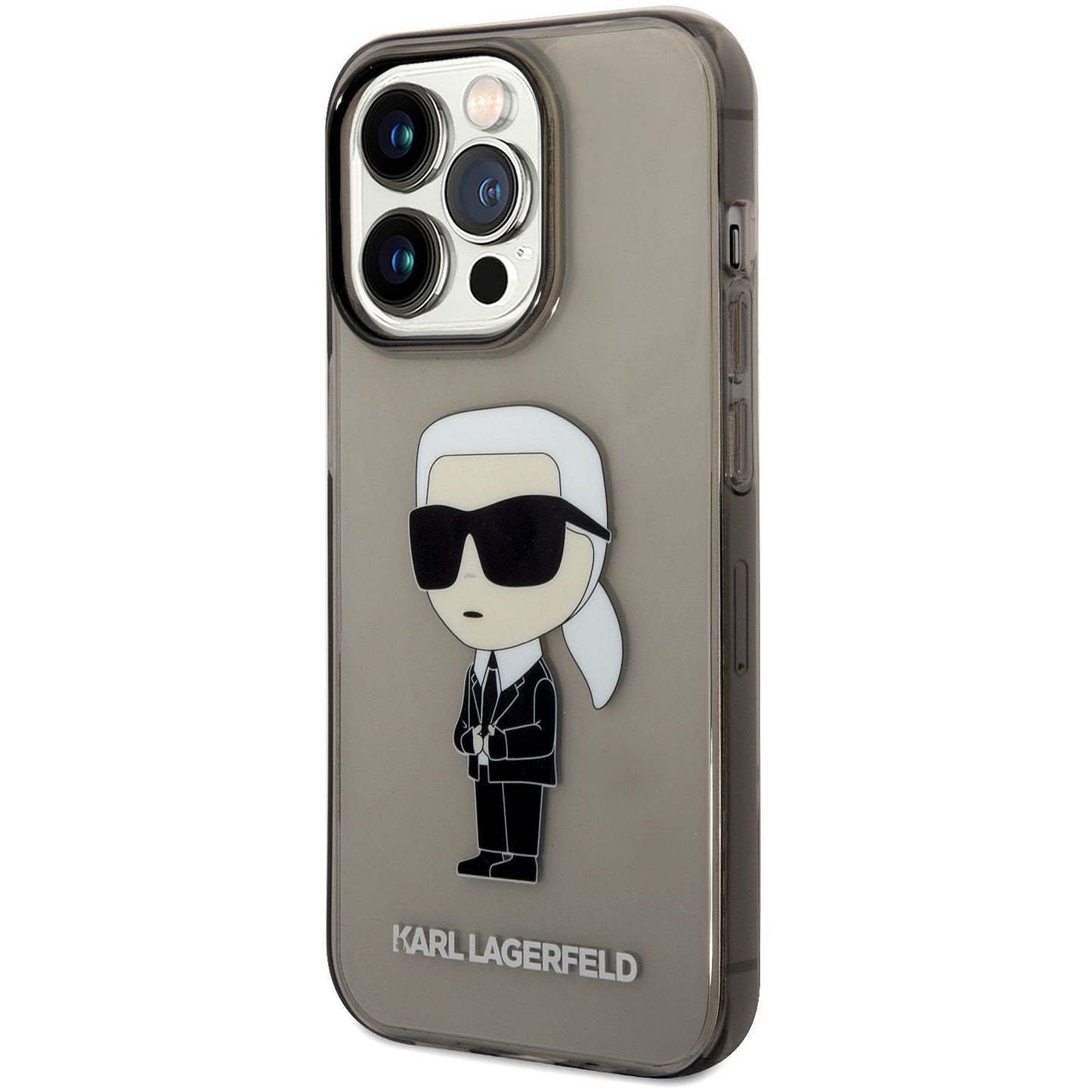 Funda para Apple iPhone 14 Pro Max, Karl Lagerfeld, IML Ikonik NFT, Negra