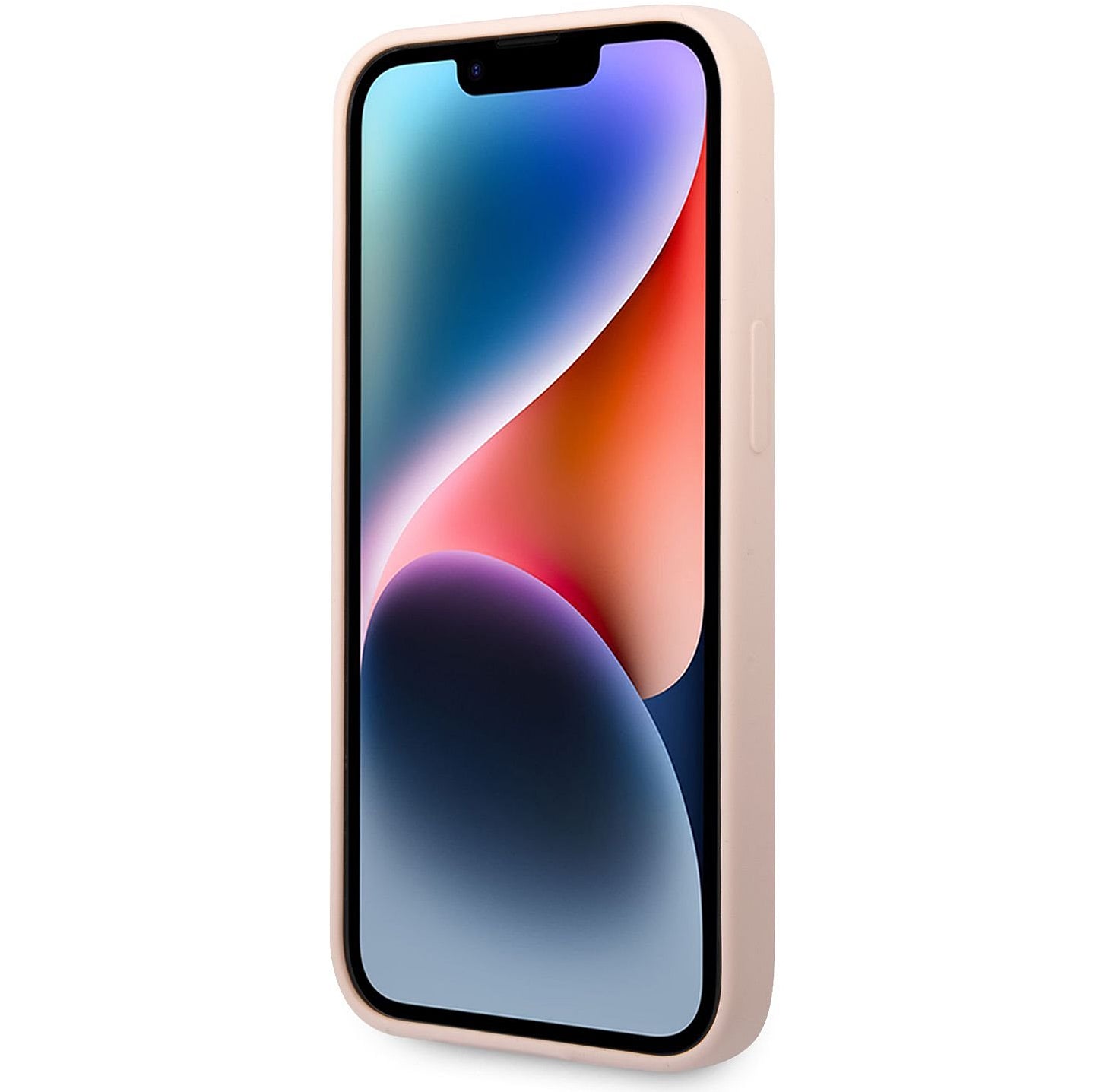 Funda para Apple iPhone 14 Plus, Karl Lagerfeld, Silicone Body Choupette, Rosa