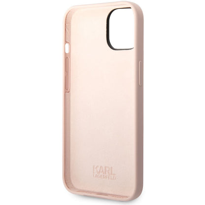 Funda para Apple iPhone 14 Plus, Karl Lagerfeld, Silicone Karl's Head, Rosa