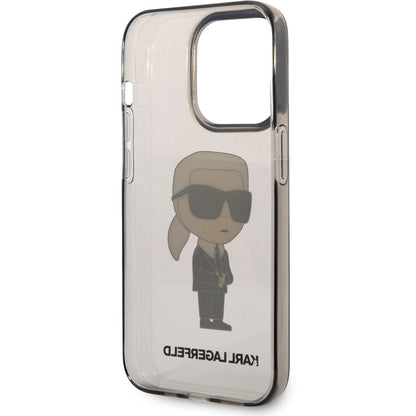 Funda para Apple iPhone 14 Pro Max, Karl Lagerfeld, IML Ikonik NFT, Negra