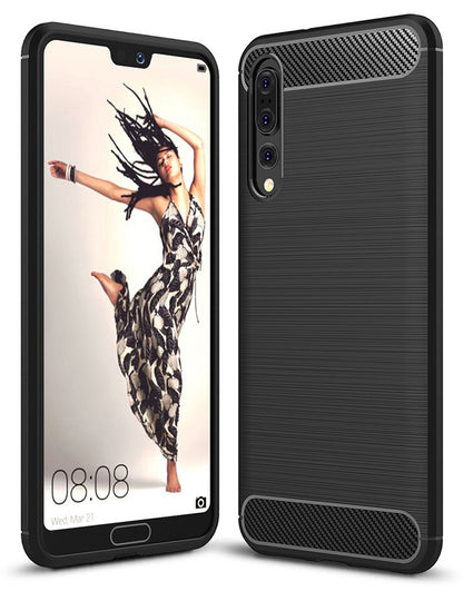 Funda para Huawei P20 Pro, OEM, Carbono, Negra