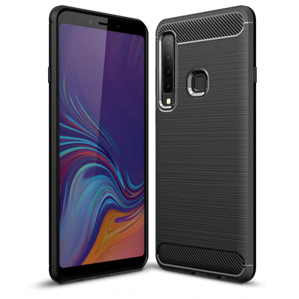 Funda para Samsung Galaxy A7 (2018) A750, Forcell, Carbono, Negro