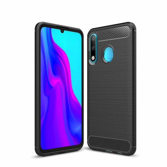 Funda para Huawei P30 lite New Edition / P30 lite, OEM, Carbono, Negra