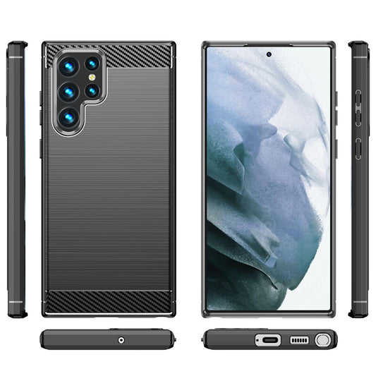 Funda para Samsung Galaxy S23 Ultra S918, OEM, Carbono, Negra