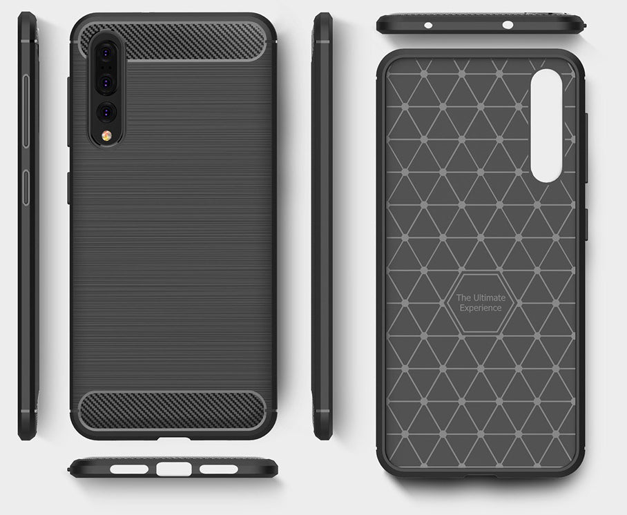 Funda para Huawei P20 Pro, OEM, Carbono, Negra