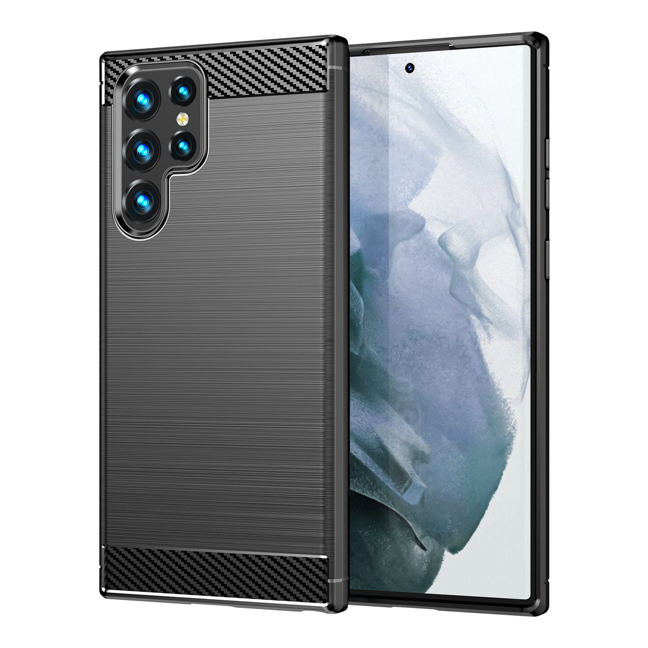 Funda para Samsung Galaxy S23 Ultra S918, OEM, Carbono, Negra