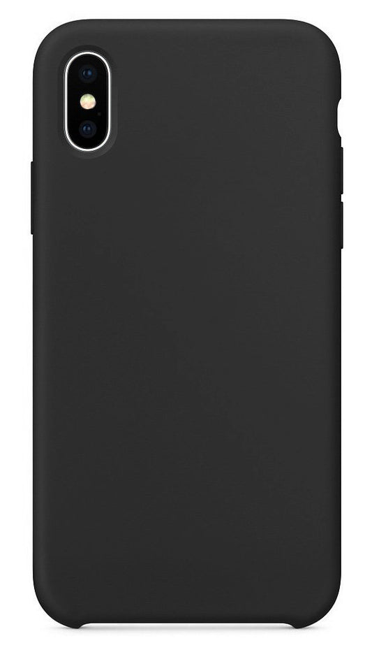 Funda para Apple iPhone XS / X, OEM, Silicona Pura, Negra