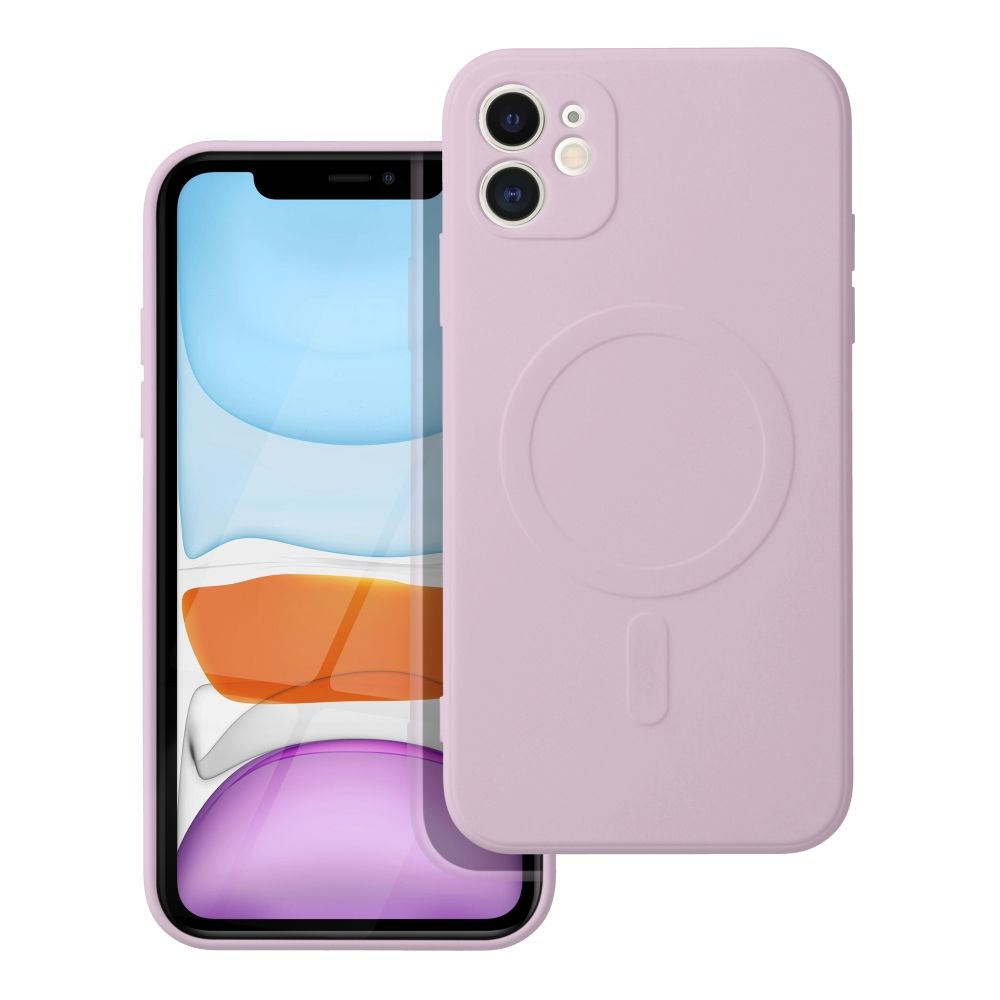 Funda MagSafe para Apple iPhone 11, OEM, Silicone Mag, Rosa