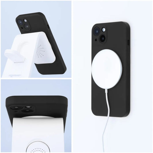 Funda MagSafe para Apple iPhone 13 Pro Max, OEM, Silicone Mag, Negra