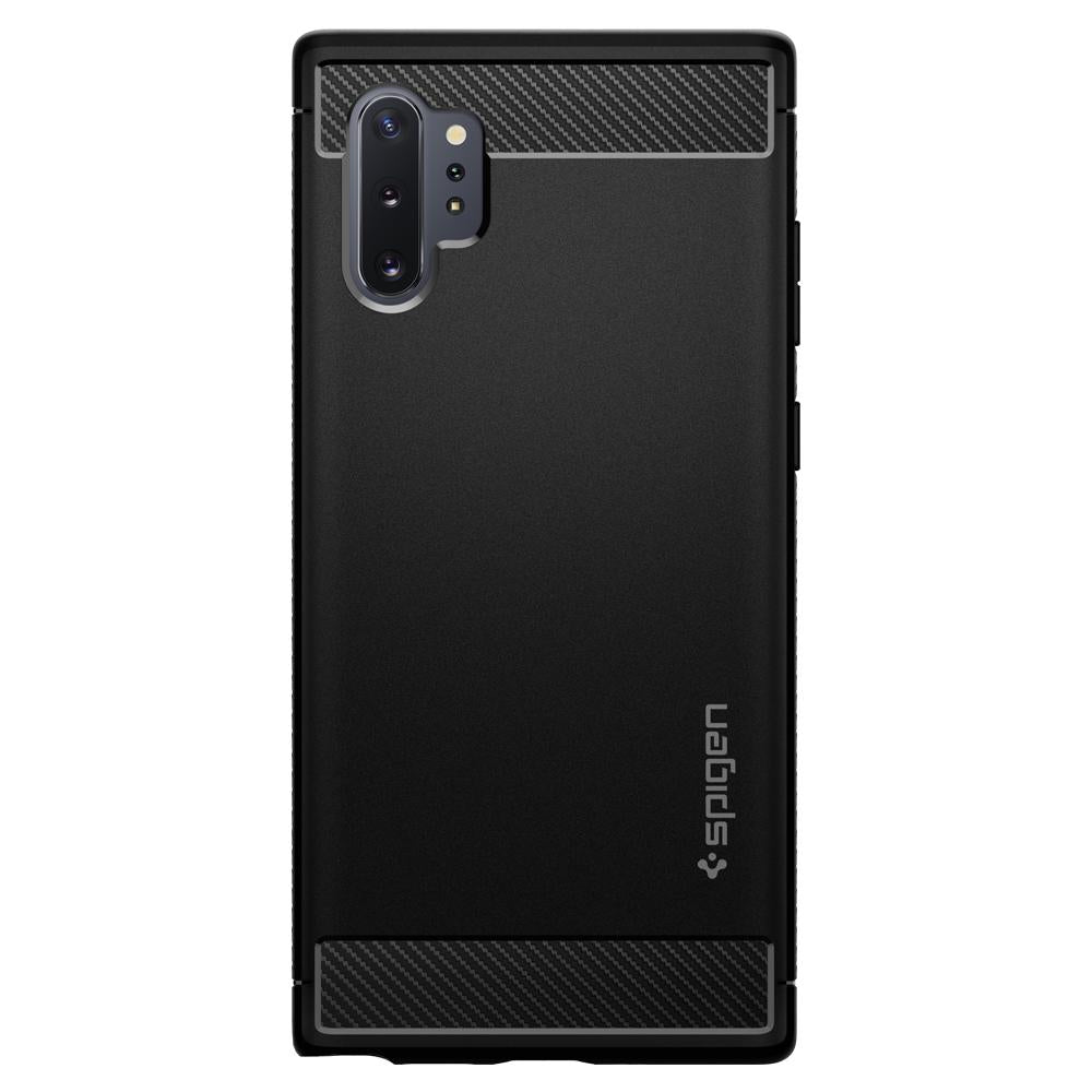 Funda para Samsung Galaxy Note 10+ 5G N976 / Note 10+ N975, Spigen, Rugged Armour, Negro 627CS27331