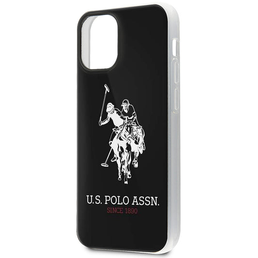 Funda para Apple iPhone 12 mini, Polo de EE.UU., Logo grande brillante, Negro USHCP12STPUHRBK