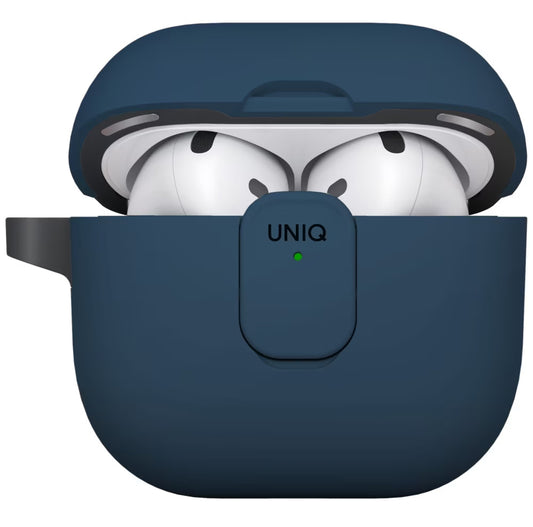 Funda UNIQ Clyde para Apple AirPods 4, Azul Negra