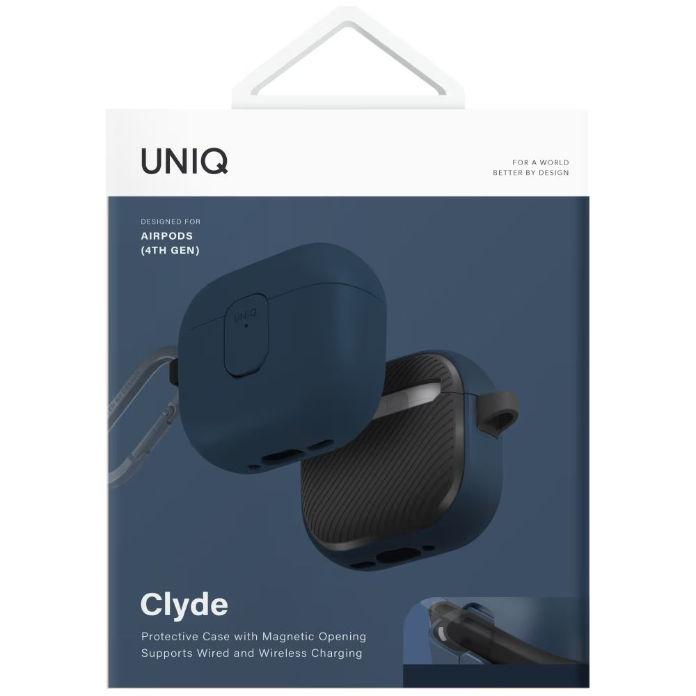 Funda UNIQ Clyde para Apple AirPods 4, Azul Negra