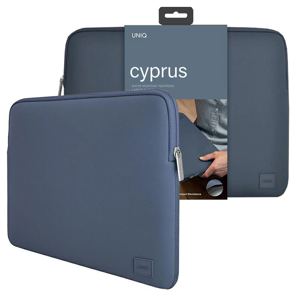 Funda UNIQ Cyprus para Laptop máx. 14 pulgadas, Azul marino