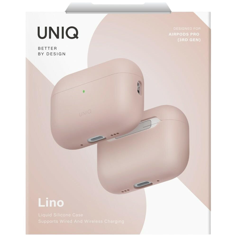 Funda UNIQ Lino para Apple AirPods Pro 3, Rosa