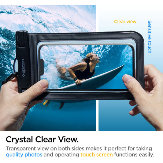 Funda Universal Waterproof para Teléfono 3.5inch - 7inch, Spigen, A601, Negra AMP04525