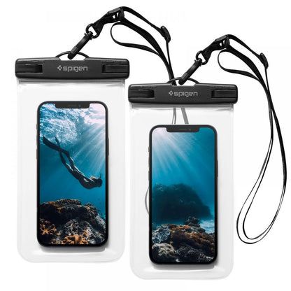 Funda Universal Waterproof para Teléfono max. 3.5inch - 7inch, Spigen, A601, Set 2 unidades, Transparente AMP03098