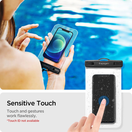 Funda Universal Waterproof para Teléfono max. 3.5inch - 7inch, Spigen, A601, Set 2 unidades, Transparente AMP03098