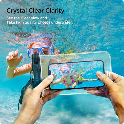 Funda Universal Waterproof para Teléfono max. 3.5inch - 7inch, Spigen, A601, Set 2 unidades, Transparente AMP03098