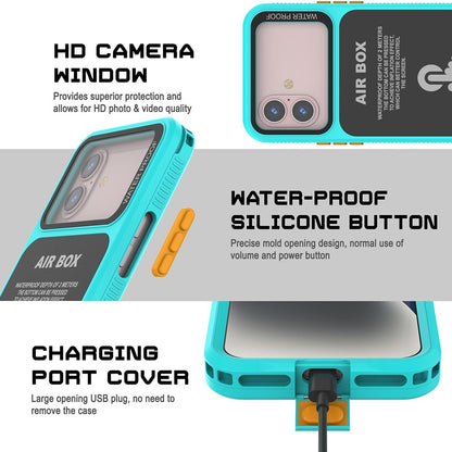 Funda Universal Impermeable para Teléfono máx. 6.1 pulgadas, ShellBox, AirBox, Azul