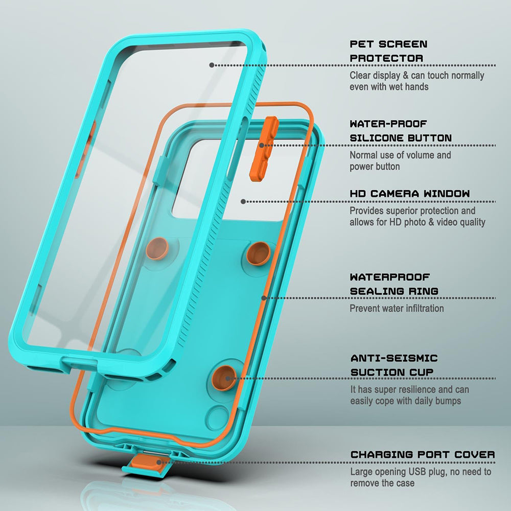 Funda Universal Impermeable para Teléfono máx. 6.1 pulgadas, ShellBox, AirBox, Azul