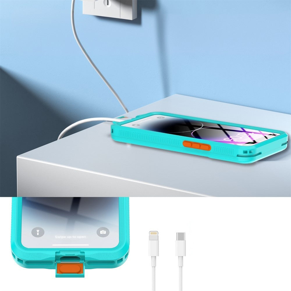 Funda Universal Impermeable para Teléfono máx. 6.1 pulgadas, ShellBox, AirBox, Azul