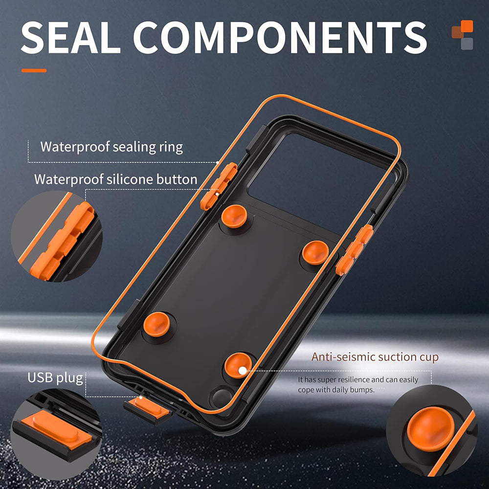 Funda Universal Impermeable para Teléfono máx. 6.1 pulgadas, ShellBox, AirBox, Negra