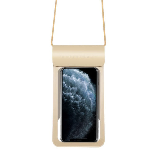 Funda Universal Impermeable para Teléfono máx. 6.8 pulgadas, Techsuit, TWC1, Dorada