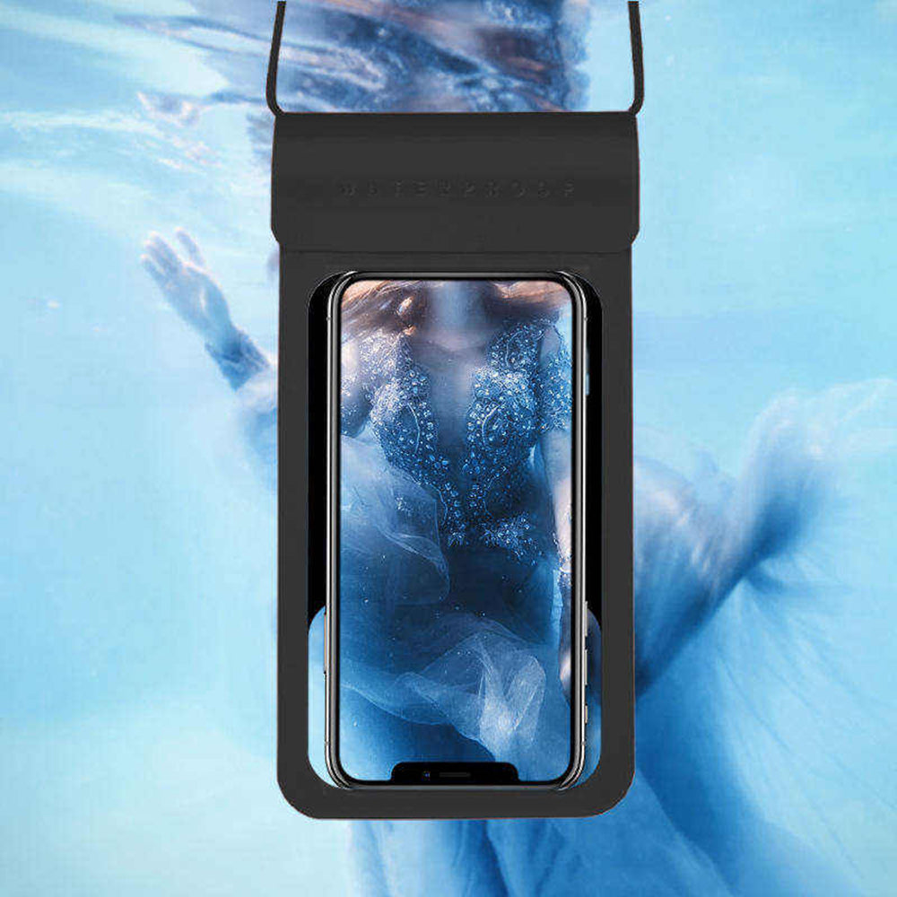 Universal Waterproof Case for Phone max. 6.8inch, Techsuit, TWC1, Black