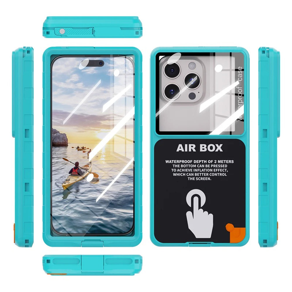 Funda Universal Impermeable para Teléfono máx. 6.9 pulgadas, ShellBox, AirBox, Azul