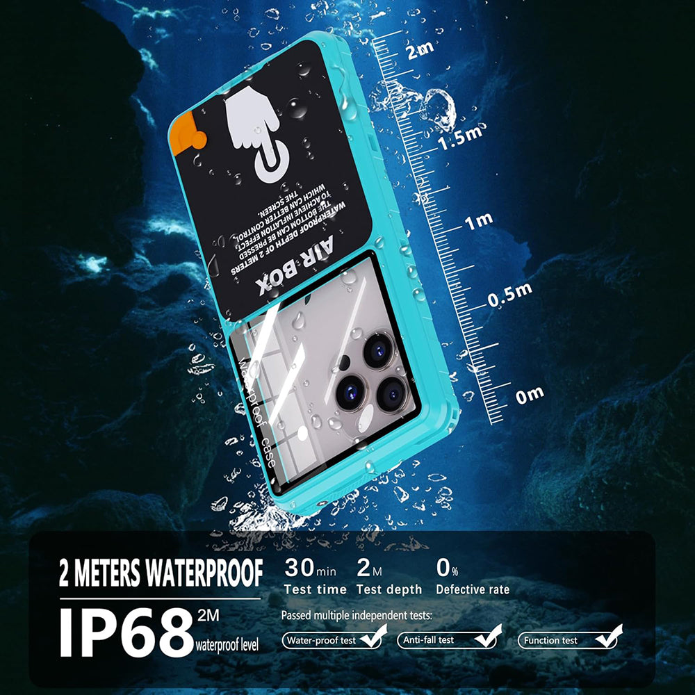 Funda Universal Impermeable para Teléfono máx. 6.9 pulgadas, ShellBox, AirBox, Azul