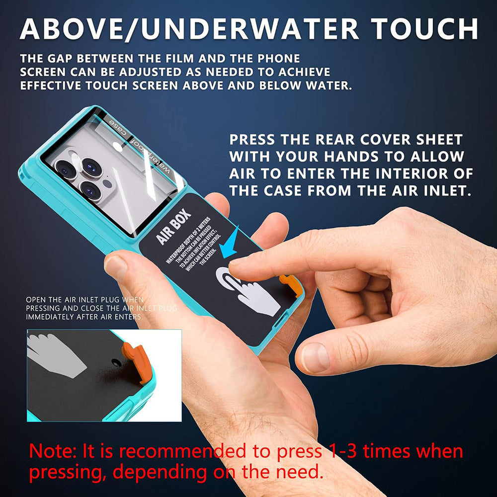 Funda Universal Impermeable para Teléfono máx. 6.9 pulgadas, ShellBox, AirBox, Azul