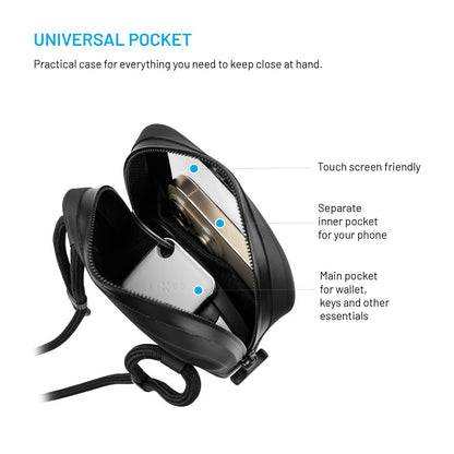 Funda Universal Waterproof para Teléfono max. 7 pulgadas, Fixed, Negra