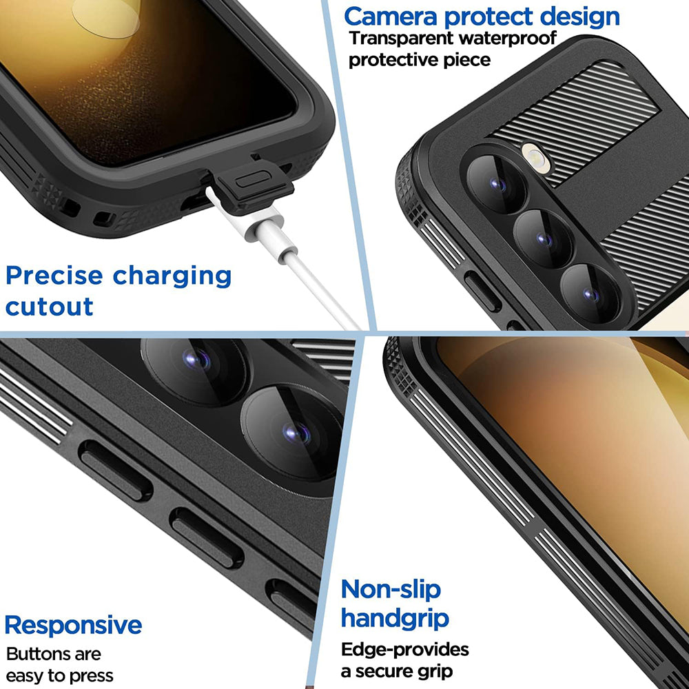 Funda Waterproof para Samsung Galaxy S26 Plus, ShellBox, Negra