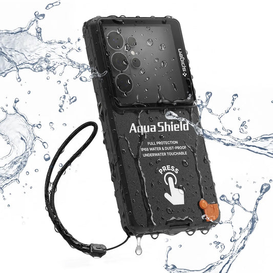 Funda Universal Waterproof Spigen para Teléfono máx. 6.9 pulgadas, Aqua Shield A604, Negra ACS11675
