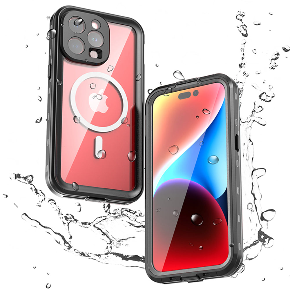 Funda Waterproof MagSafe para Apple iPhone 15 Pro Max, ShellBox, Negra